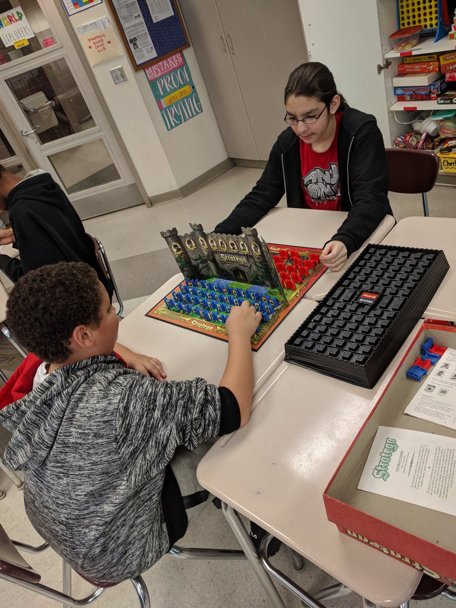MissVanderstel's tweet photo. Students in #StrategicGameClub are really enjoying some games this afternoon! They are getting ready for a few weeks of their connected activity in #ChessClub with @dwynnburger @BASDnortheast @NEMScommunity #encourage @MissVanderstel @NETeamExplorers https://t.co/zr3ptiy0Pm