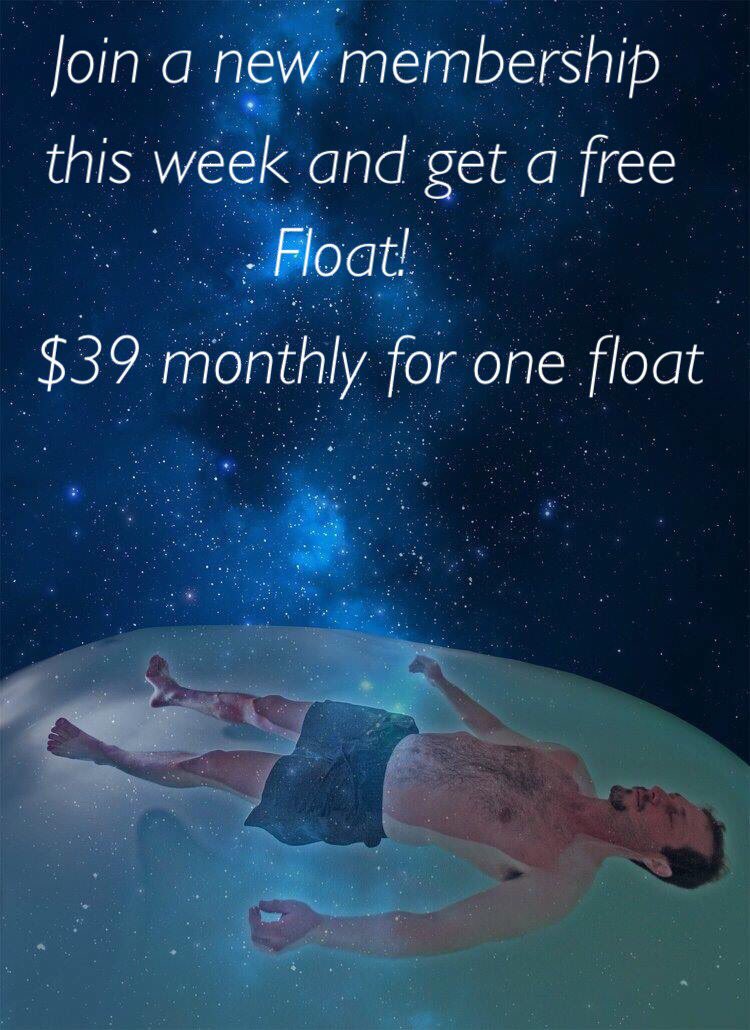 This week only, join our monthly membership program and get an extra float for free! That’s 2 floats for $39, we’ll never offer a better deal than this and it’s this week only! Call or come by today!