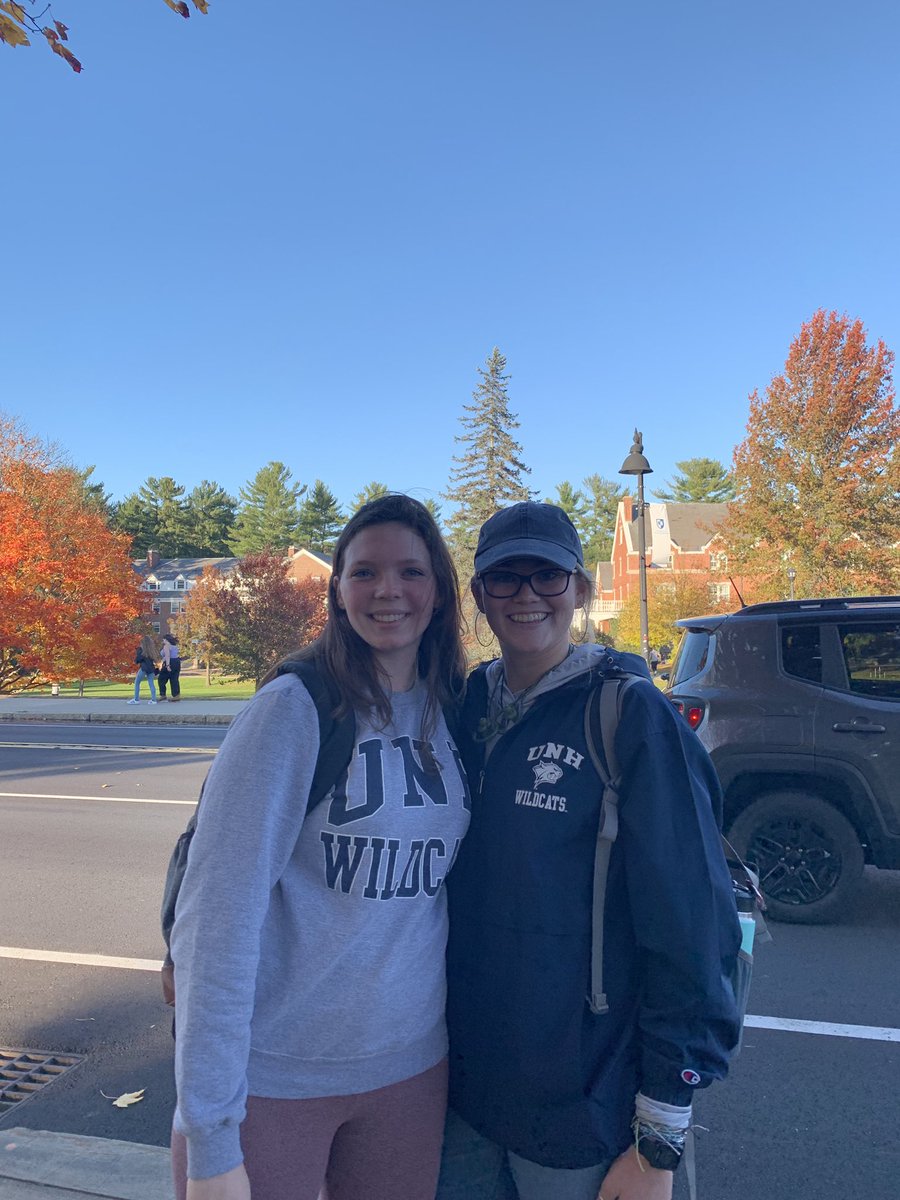 “When you love something, you just have to represent it,” said Isabelle when asked why she chooses to wear UNH attire. #UNH