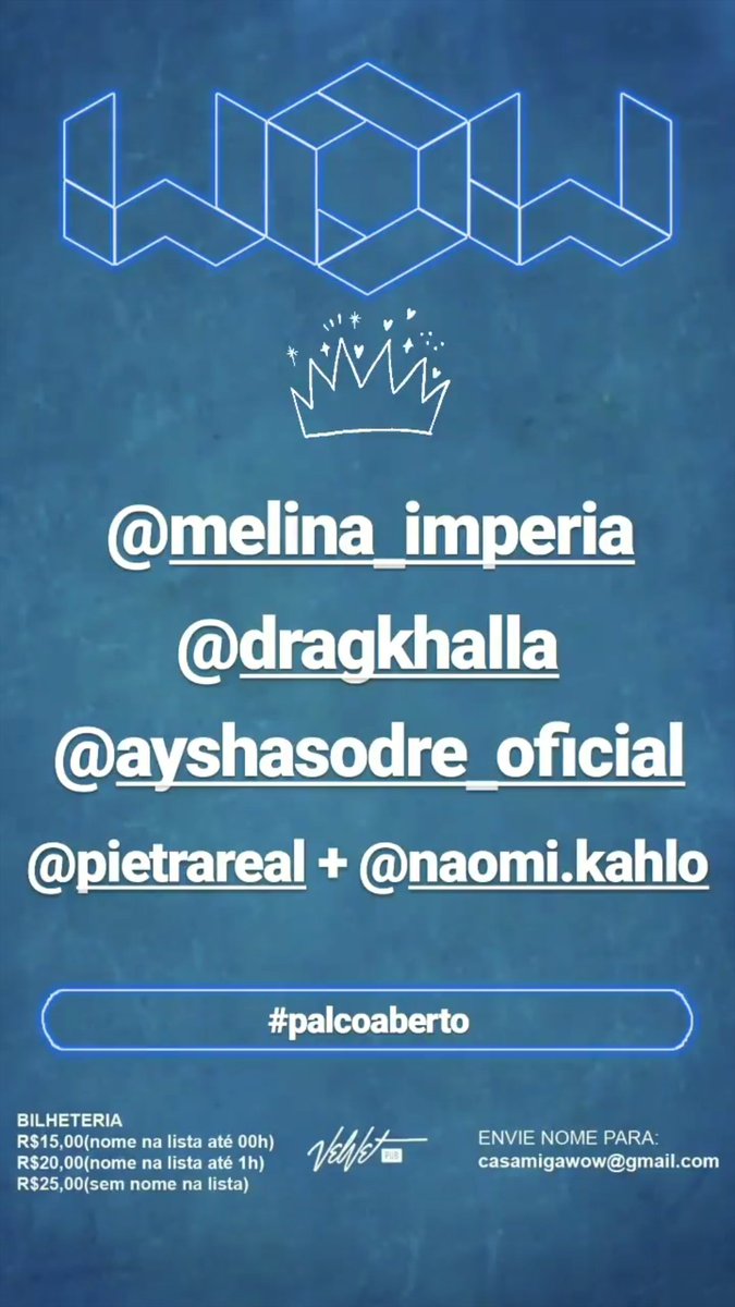 WoW_Project_'s tweet photo. #palcoaberto: @melina_imperia, #Khalla, #AyshaSodre, @pietrapiroqueta e @donadicinha.

*O aqué $ que vocês jogam na cartola fica TOTALMENTE pra artista. A produção da festa e/ou outrem não fica com NADA. Vamos apoiar nossas artistas, yas?* https://t.co/x5M7HQby2f