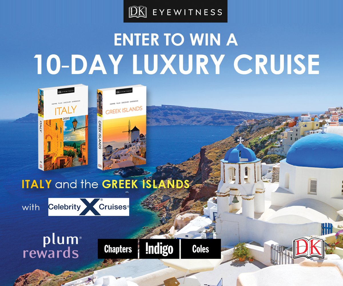 DKCanada's tweet photo. If you've ever wanted to see the best of the Greek islands,
@chaptersindigo & #plumrewards have a great contest for you courtesy @dkeyewitness & @CelebrityCA A 10-Day Luxury Cruise with #celebrityedge! Enter here https://t.co/dWKhm6Lr9a #Greece #Contest #cruise #traveltips https://t.co/S8HHvZ7Ucu