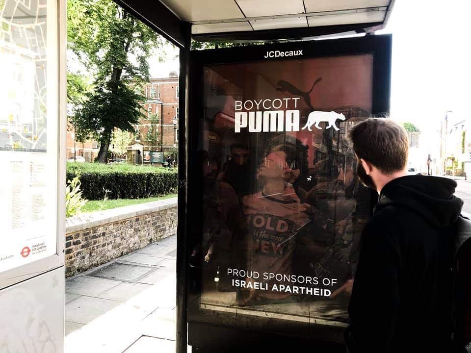 BrightonBDS's tweet photo. @TfL @SussexFriends @BDSmovement Oh look - now bustops too! #GivePumaTheBoot 😆 https://t.co/KLfUnHCqx8