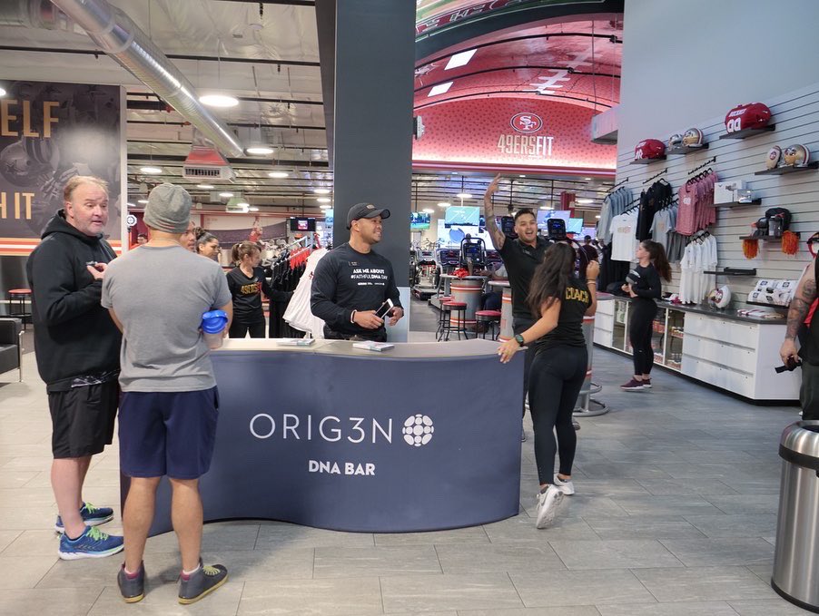 49ersFit's tweet photo. 49ersfit is excited to announce we are partnering with @Orig3n! We will be selling a variety of ORIG3N DNA Test Kits right here at the gym! Stop by tonight to check it out at our 49ersfit ORIG3N Launch Party! #TrainLikeAPro #orig3n #49ersfit https://t.co/b8sYdSEsWr