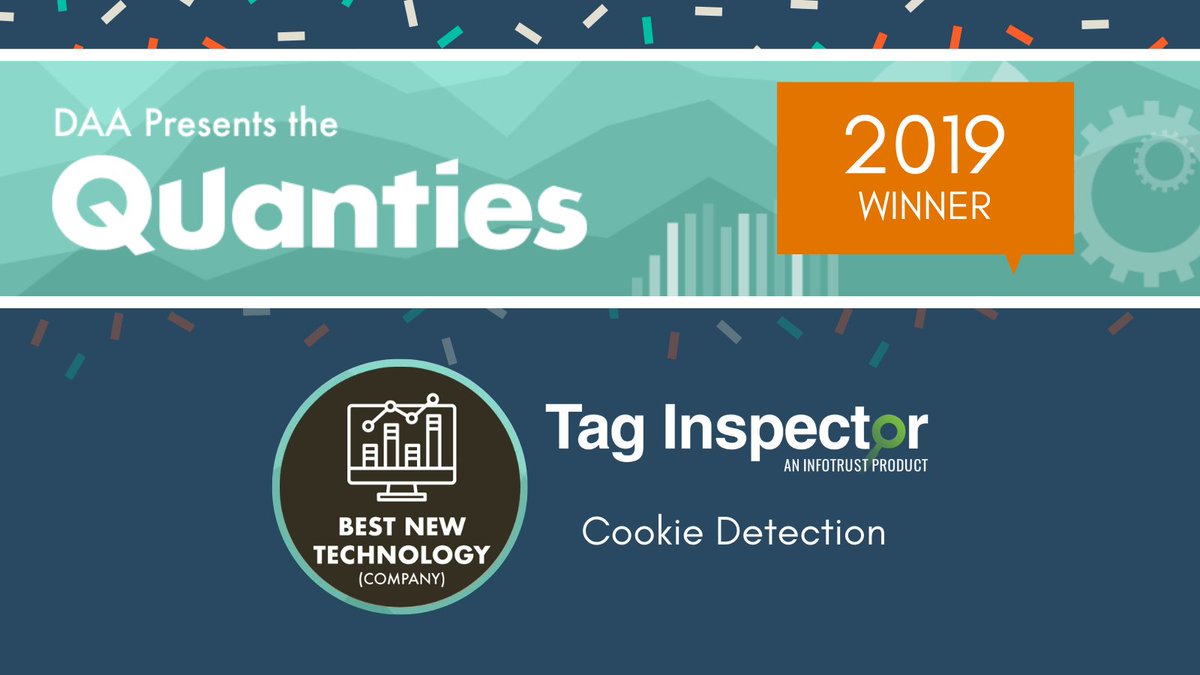 Tag Inspector's new cookie detection feature received a Quanties Award this evening for Best New Technology. Thank you so much to <a href="/DAAorg/">DigitalAnalyticsOrg</a> for the honor!

#quanties #oneconf19 #cookies