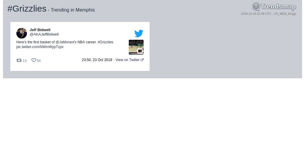 TrendsMemphis's tweet photo. #grizzlies is now trending in #Memphis

https://t.co/wmauaBhKzM https://t.co/mjbRqFHjET