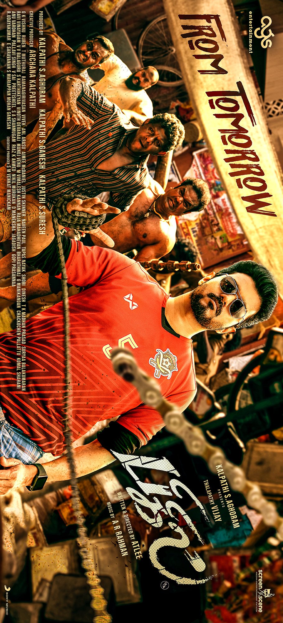 Gopi Prasannaa on X BIGIL release poster. Bigil from tomorrow PodraVediya BigilDiwali actorvijay Atlee dir arrahman Nayanthara archanakalpathi Screensceneoffl SonyMusicSouth gopiprasannaa https t 5...