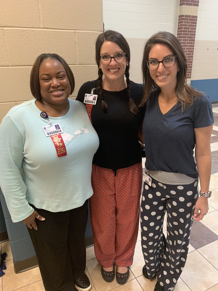 RotheChelsea's tweet photo. PJ Day @StewartCISD for #RedRibbonWeek with the 2 best Counselors! @Counselor_Gal44 https://t.co/OdsoyZoa3I