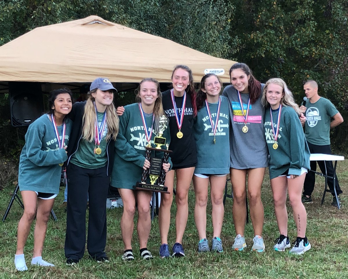 NorthHallXC's tweet photo. Trojans Win! Double Dubs 🏆🏆

North Hall Boys and Girls sweep 7AAA meet for the 2nd straight year 

#RunHard #RunHumble #RunHappy https://t.co/keMMN5A9Mv