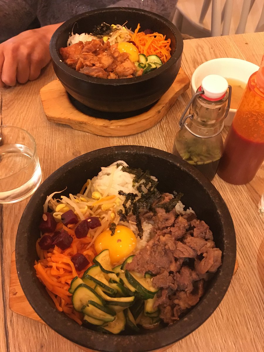 GazelleaParis's tweet photo. Ce soir c'est #soju et resto #coreen. C'était bon, généreux et gourmand. What else ? #sweeteas #bibimbap #bingsu https://t.co/KqEY2mFgxX