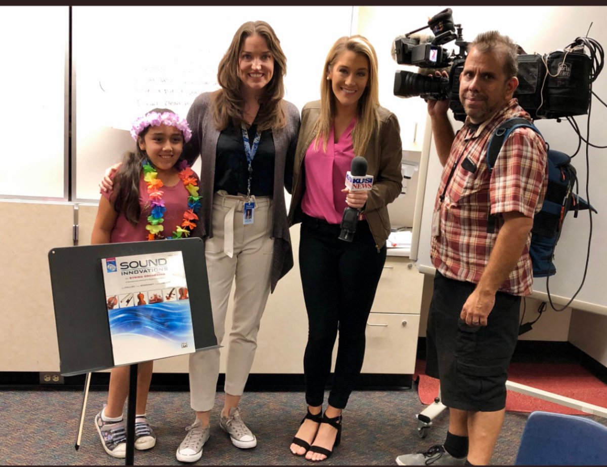 mrspridmore's tweet photo. @KUSINews came to do a story this morning as we are celebrating my status as a GRAMMY Music Educator Award Semifinalist! Thank you for sharing your morning with us in music class! #CVESDarts #VAPA #finneyelem https://t.co/HvS6qUOEku