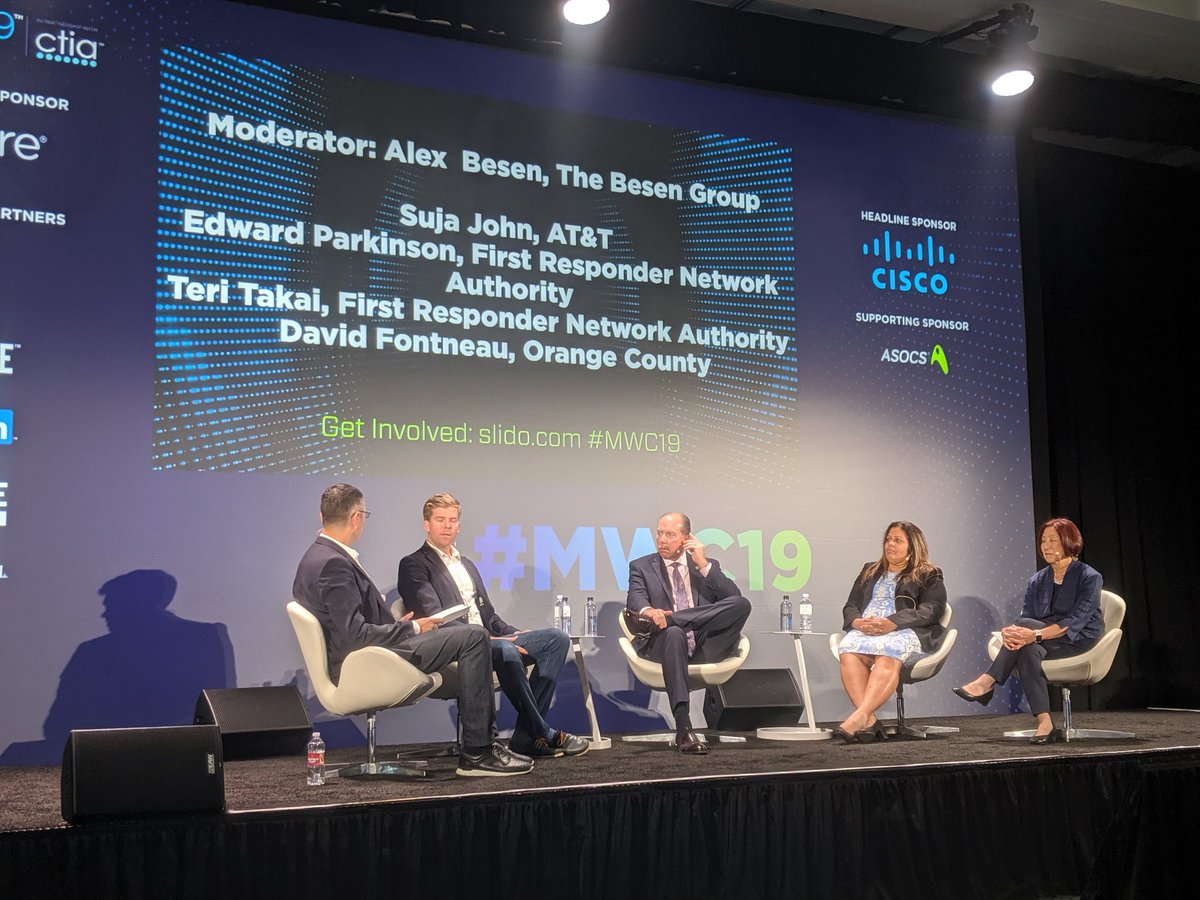 Great panel at #MWC19 discussing public safety's dedicated network <a href="/FirstNetGov/">FirstNet Authority</a> <a href="/FirstNet/">FirstNet, Built with AT&T</a>