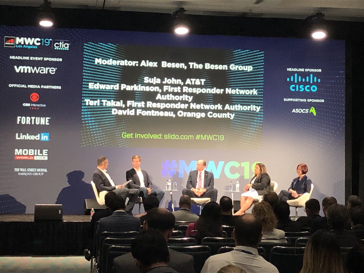 Orange County Sheriff Communications Director Fontneau- “Low latency, high throughput is what public safety needs to take advantage of IoT and sensors for our mission. Exciting to see the network driving the marketplace and looking forward to 5G” #MWCLA2019