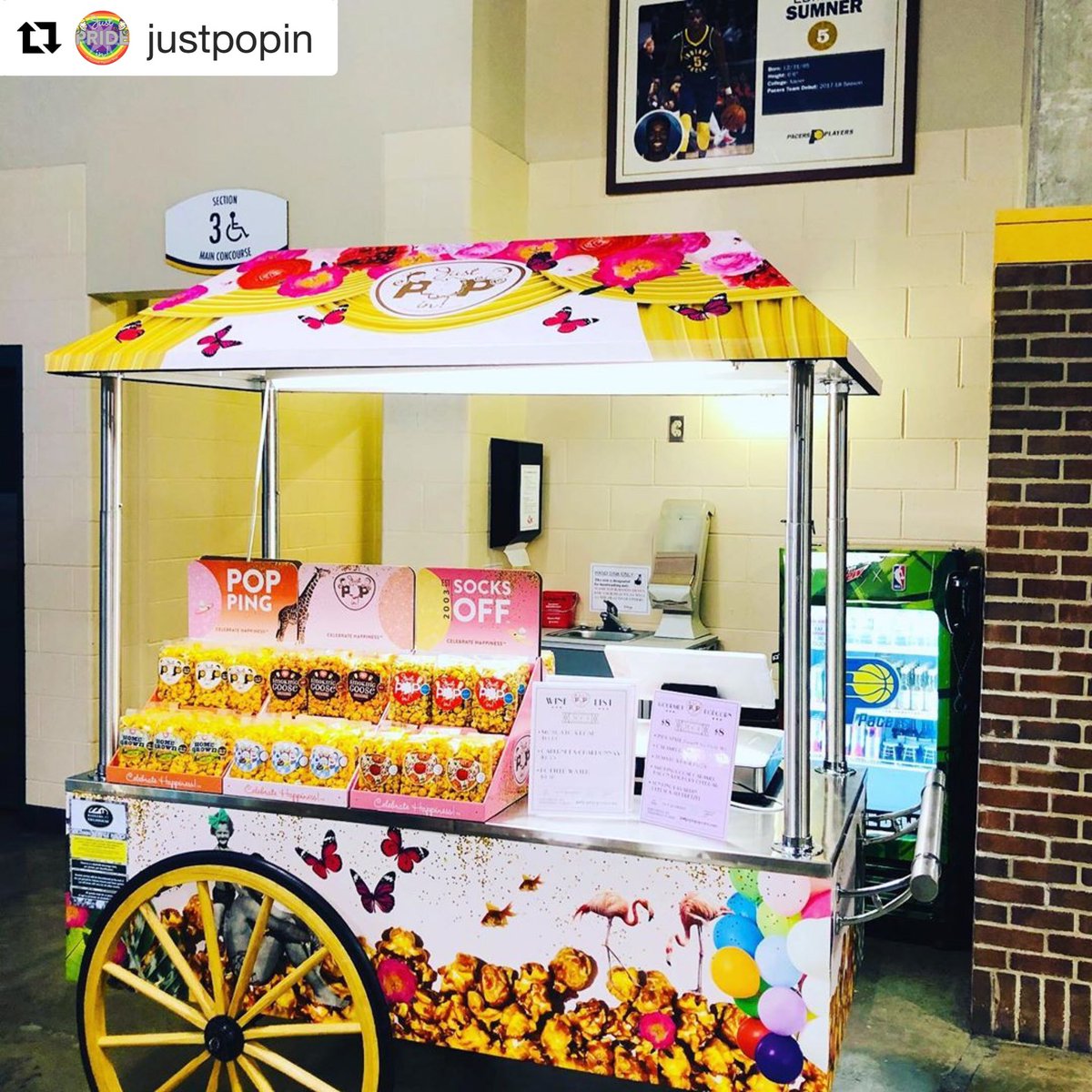 <a href="/Pacers/">Indiana Pacers</a> are ready: are you? opening night @TheFieldhouse! get our Nashville Hot Chicken Sausage + more at #Oca outside Section 13 on Main Concourse #OcaMeansGoose and our Caramel Bacon Cheddar Popcorn collab with <a href="/JustPopInOnline/">Just Pop In!</a> at Section 3 on Main Concourse