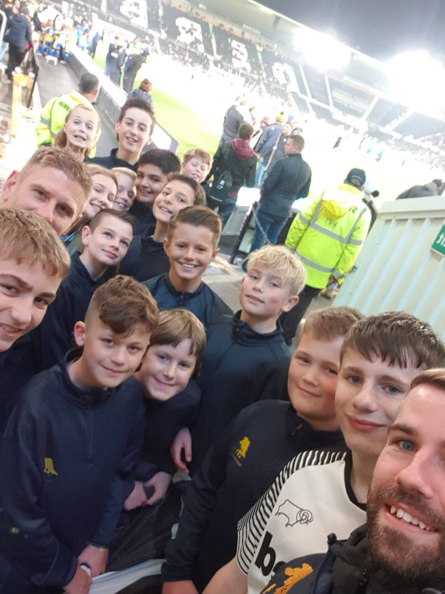 A fantastic experience for <a href="/TuptonHalls/">Tupton Hall School</a> students who were flag bearers at the <a href="/EFL/">EFL</a> Championship game between <a href="/dcfcofficial/">Derby County</a> and <a href="/LaticsOfficial/">Wigan Athletic</a> this evening! #SchoolTrip