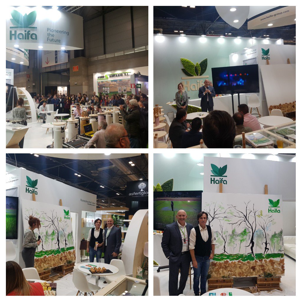 Haifa CEO Motti Levin, welcoming our partners &amp; customers <a href="/Fruitattraction/">Fruit Attraction</a>. With live art performance by @ZappaDiego <a href="/HaifaGroup/">Haifa Group</a> #PioneeringTheFuture