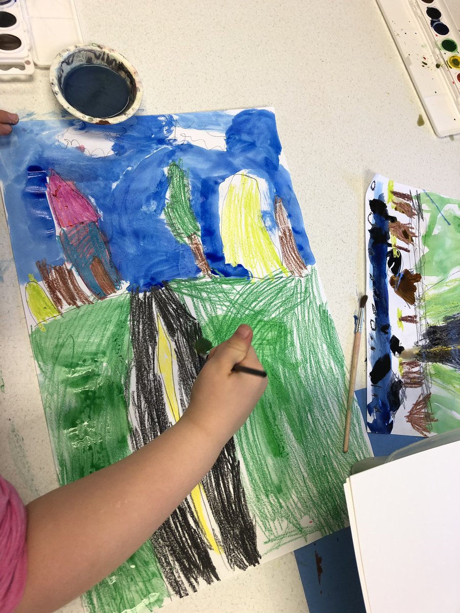 EightCornersArt's tweet photo. First day painting for Kindergarten 🙌 BIG DAY!!  👏👏👏 https://t.co/lRGk82sGDW