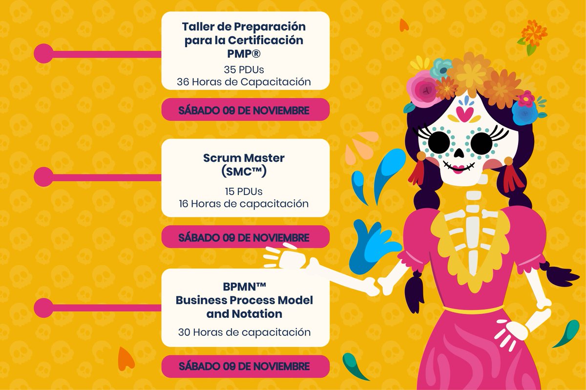 MASPMlat's tweet photo. No te pierdas nuestros próximos 🗓 cursos,✔️ ¡Capacítate y obtén un crecimiento personal, logrando desafiar mas retosy mas desafíos!
¡Construye un mejor futuro para ti inscribiéndote con nosotros!💯 #MASPM #Certificate #Togaf #ITIL #SCRUM #TallerPMP #BPMN #Liderazgo https://t.co/AhDlzVaQY5