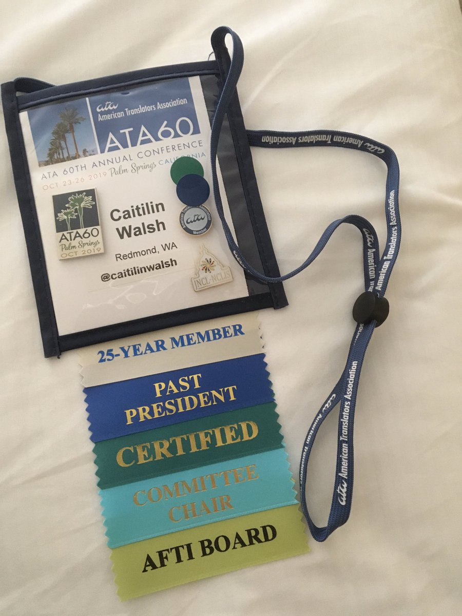 caitilinwalsh's tweet photo. Is it ridiculous that it takes ten minutes to bling my #ATA60 badge? #tooinvolved? #stillcommitted https://t.co/as5FM2uDjL