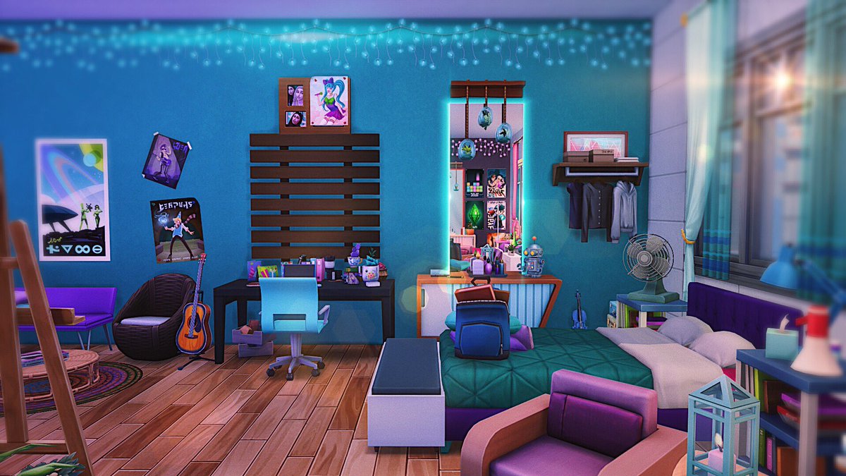littlestbuilds's tweet photo. 𝑫𝒖𝒂𝒍𝒊𝒕𝒚 𝑫𝒐𝒓𝒎 𝑹𝒐𝒐𝒎

Grab your BACKPACK! 🎒

#TheSims4DiscoverUniversity is coming!!! 💚

✨ Features ✨

🛠 11x8 

🛏 2 beds, 🖥 2 studies, 🛋 2 social areas, and 🎮 1 cozy gaming room!!

✨ Download here ✨

https://t.co/yqG2G9XoJm

#ShowUsYourBuilds #TheSims4 #TS4 https://t.co/OO8oxE5hYE