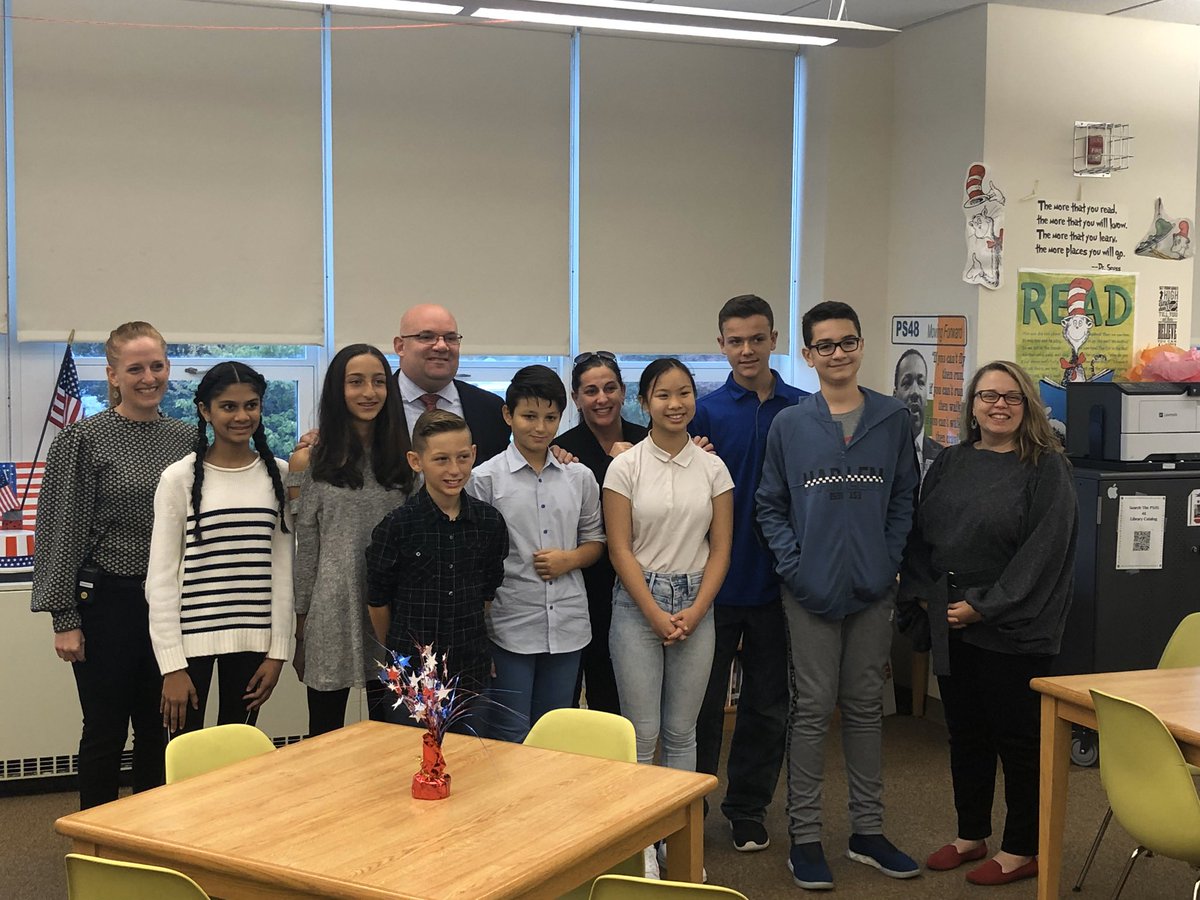 ps48r's tweet photo. Thank you @StevenMatteo for inducting our new MS Student Council. The s’s loved talking to you about their ideas and hearing your leadership advice. TY for you constant support of @ps48r and for making it #fantasticat48 @SIBOD31 @vgallassio @ExecSupALodico https://t.co/748ohoIJOM