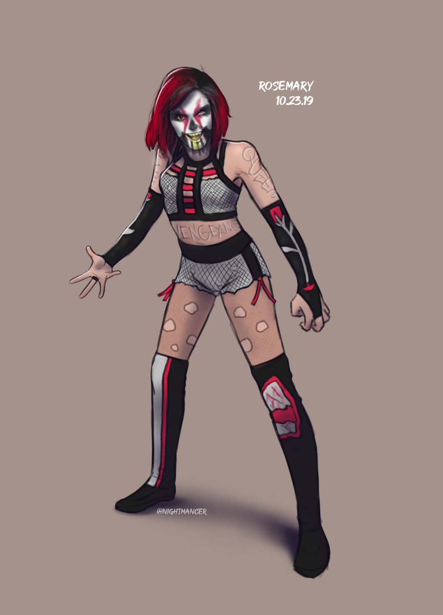 Day 23 of the Halloween Wrestler challenge - Rosemary ☠️👿

@WeAreRosemary #inktober #character #art #Fanart #drawing #halloween #ProWrestling #wrestler #DigitalArt #impact #tna #hivequeen #demonassassin #demonbunny