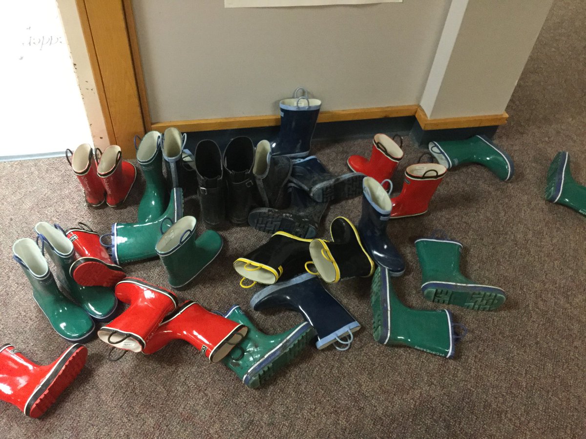 mjvm36's tweet photo. Riley Purgatory Bluff Creek Watershed District has been a major support for our Wilderness Wednesday work. They provided us with rain boots and today some brave explorers decided to test them. #imsinking #holdontome #canwedothatagain  @RPBCWD @rlars7 @WerlingerTova @studiowalters https://t.co/9486TSNd2m