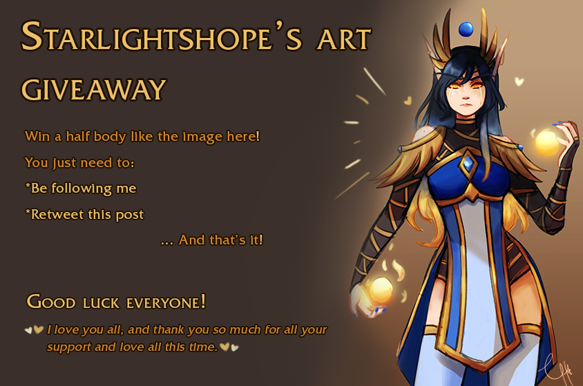 🌟GIVEAWAY TIME!🌟

I've been meaning to do this for the longest time but life got in the way. You guys are really awesome, and I appreciate every single one of you so much.💖I have to return this love somehow! 
Ends on Nov 13th. 

Thank you for inspiring me to pursue my dream!💕
