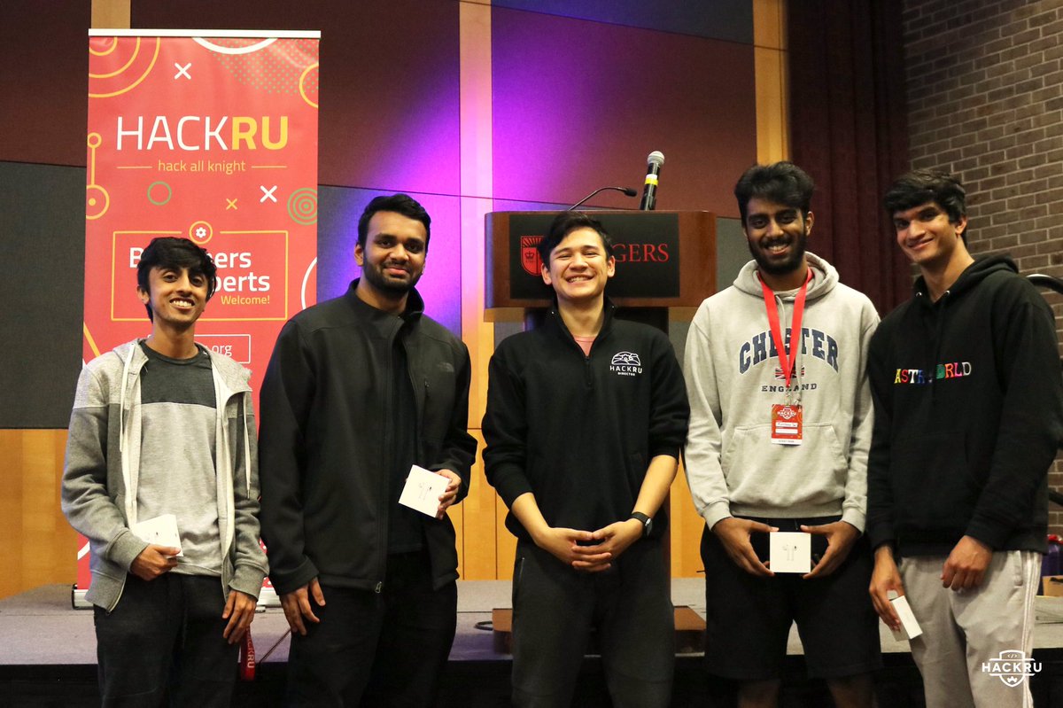theHackRU's tweet photo. Here’s to the winners of our Hack Tracks! 🎉🎉 At #HackRU Fall 2019, we challenged hackers to create a project focused on Health, Social Good, or Education. Hackers who wanted to focus on something else could also take the Maverick track! #HackAllKnight #hacktracks #hackathon https://t.co/hEVDPT4tEQ