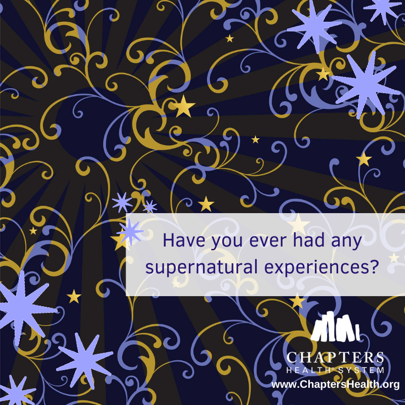 Chapters_Health's tweet image. Have you ever had any supernatural experiences? #MidWeekReflection