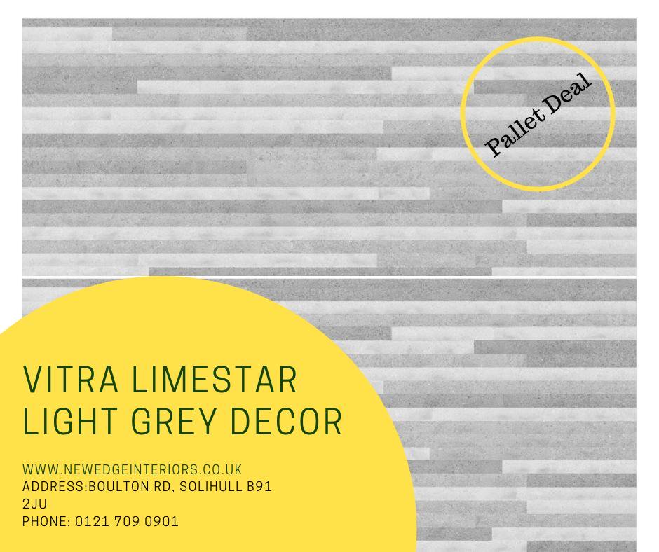 Create original, modern spaces with the addition of these Vitra Limestar Light Grey #Decor. These #tiles will be #perfect for adding character with a contemporary feel to your home. bit.ly/30MItzM #tileinspo #interiordesign