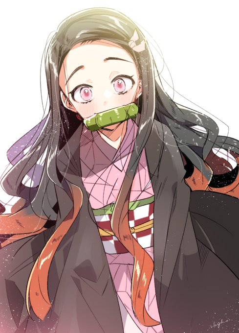 竹嶋えくさんがTwitterに投稿した竈門禰豆子(鬼滅の刃)のイラスト。
