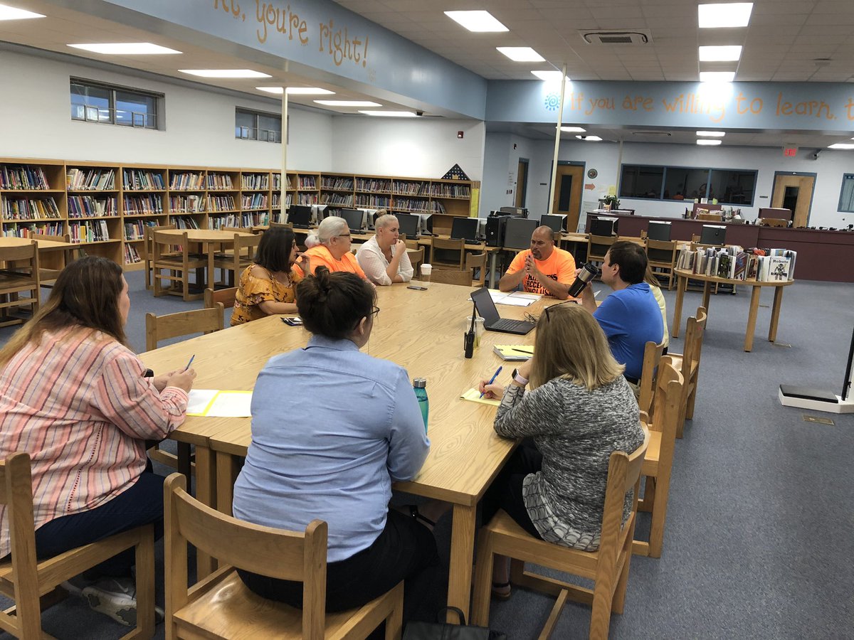 DeltonaElemAP's tweet photo. District and school based communication team planning to get staff, students, and parents excited about upcoming events. Stay tuned to see what WHMS has in store!! #SOARWHMS https://t.co/G5kdRQ8wPD