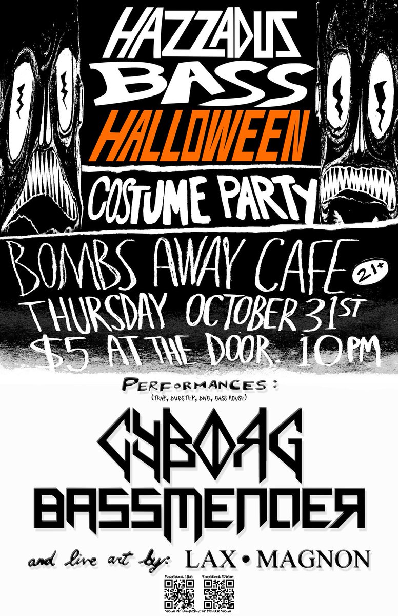 bassmender's tweet photo. Yo #BassFam! I'm playing a show in Corvallis this Halloween. I start at 10 PM and I'm giving away a couple guest list spots! 

Like + #RT this post for a chance to get on my guest list! https://t.co/8n2NUpzBze