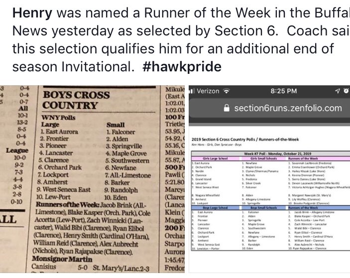 Lenny2400's tweet photo. @henry_smith_23 was named a Runner of the Week. @SportsCOHS https://t.co/Vf7DsQQsVW