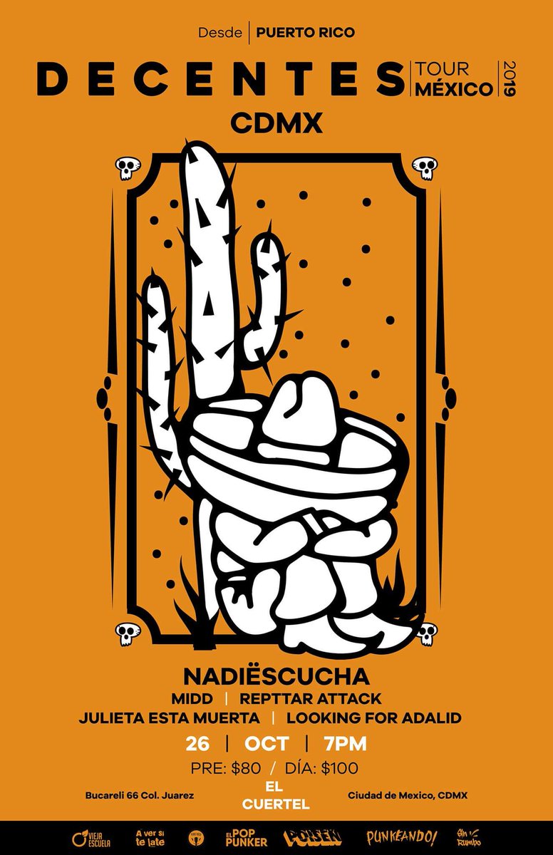 aversitelate's tweet photo. Este fin de semana sigue la gira de @decentesoficial en nuestro país.
@nadiescuchapunk los estarán acompañando y muchas bandas más.
#PACHUCA #PUEBLA Y #CDMX
¿En dónde nos vemos?
#AvSTL https://t.co/rOyR6pB8RY