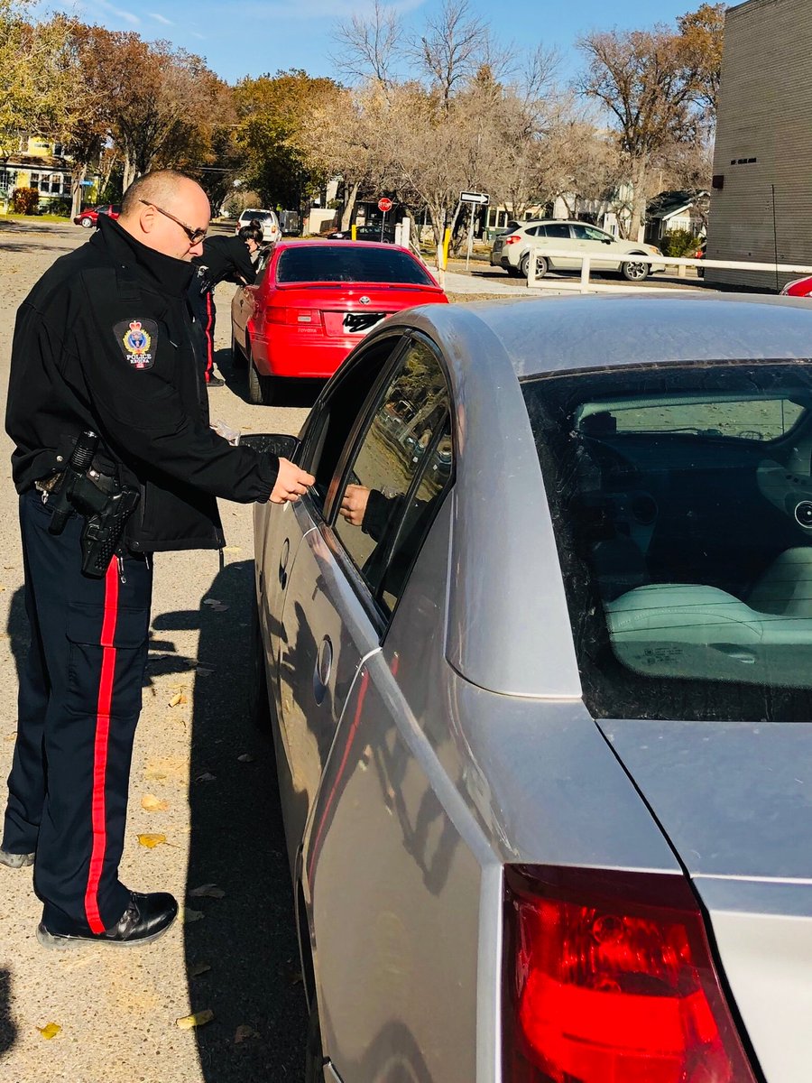 cstblack's tweet photo. @reginapolice school resource officers handed out swag and positive tickets to high school students courtesy of our community partner Toni @SGItweets @SGISafetySquad as a part of National Teen Driver Safety Week #stopthegoat https://t.co/DclEiMW2QL
