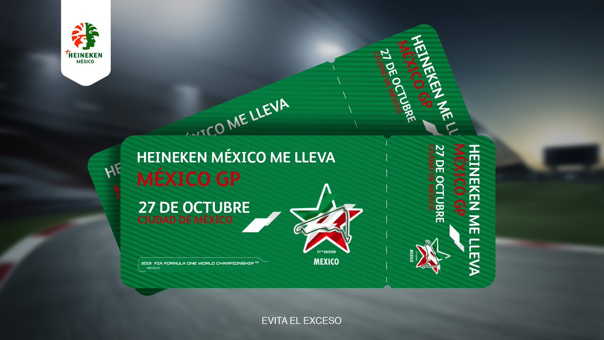 HeinekenMexico's tweet photo. @CervezaTecate @TigresOficial Arrancamos 🏁 con los boletos de Tecate,
️y ahora vienen los más cotizados para el #MéxicoGP 😎. Para participar da RT y contesta la siguiente pregunta usando el #HEINEKENMxMeLleva:
Si fueras piloto, ¿cuál sería tu apodo y por qué? https://t.co/YkZtJcvPsr