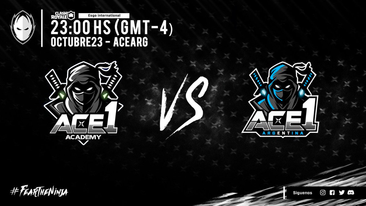 #CR | MATCHDAY

Buenas noches Ninjas, nuestros chicos del Acadamy estarán disputando un partido súper entretenido con nuestros hermanos de Argentina 🤯

⌚ 23:00hs 🇨🇱🇦🇷
🏆 <a href="/eSGo_gg/">eSGo</a>
🆚 <a href="/ACE1_ARG/">ACE 1 Argentina</a>

 ¡ÉSTO VA ESTAR BUENO!🔥

#FearTheNinjas