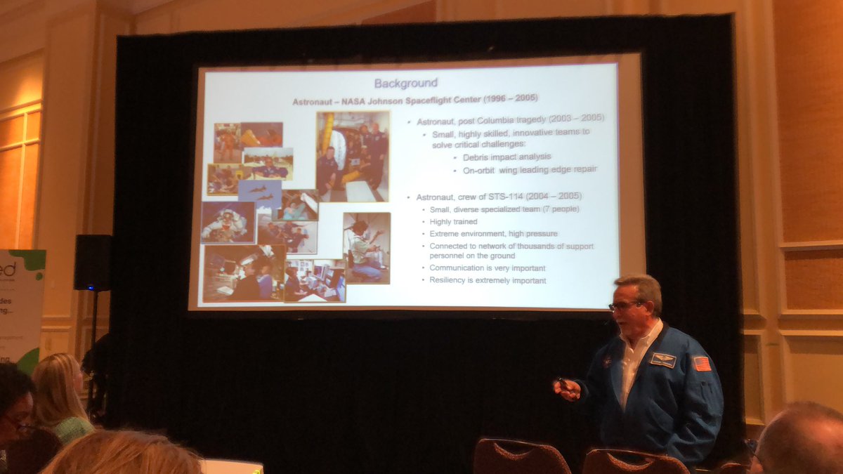 mikakuik's tweet photo. Dr. Camarda speaking about high performance teams at #devlearn2019 #EpicChallenge #EpicEducationFoundation #Valamis https://t.co/ufCem6McPr