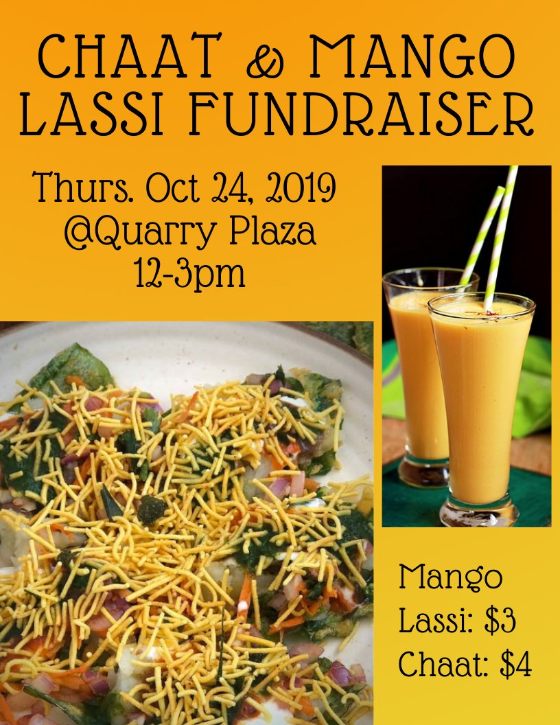 UCSCISA's tweet image. Come through to our Chaat and Mango Lassi Fundraiser happening tomorrow at the Quarry Plaza from 12-3pm!