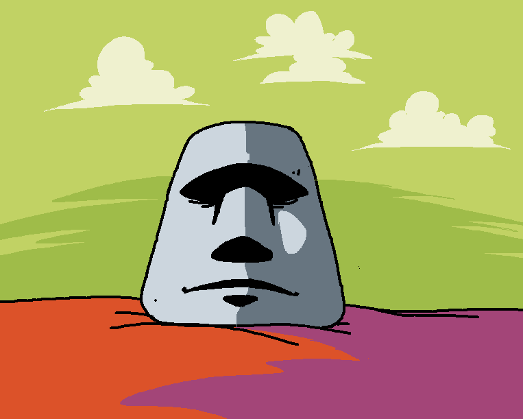 Emmet on X: 23 - Moai Emoji #blorengerhymestober i am sorry for