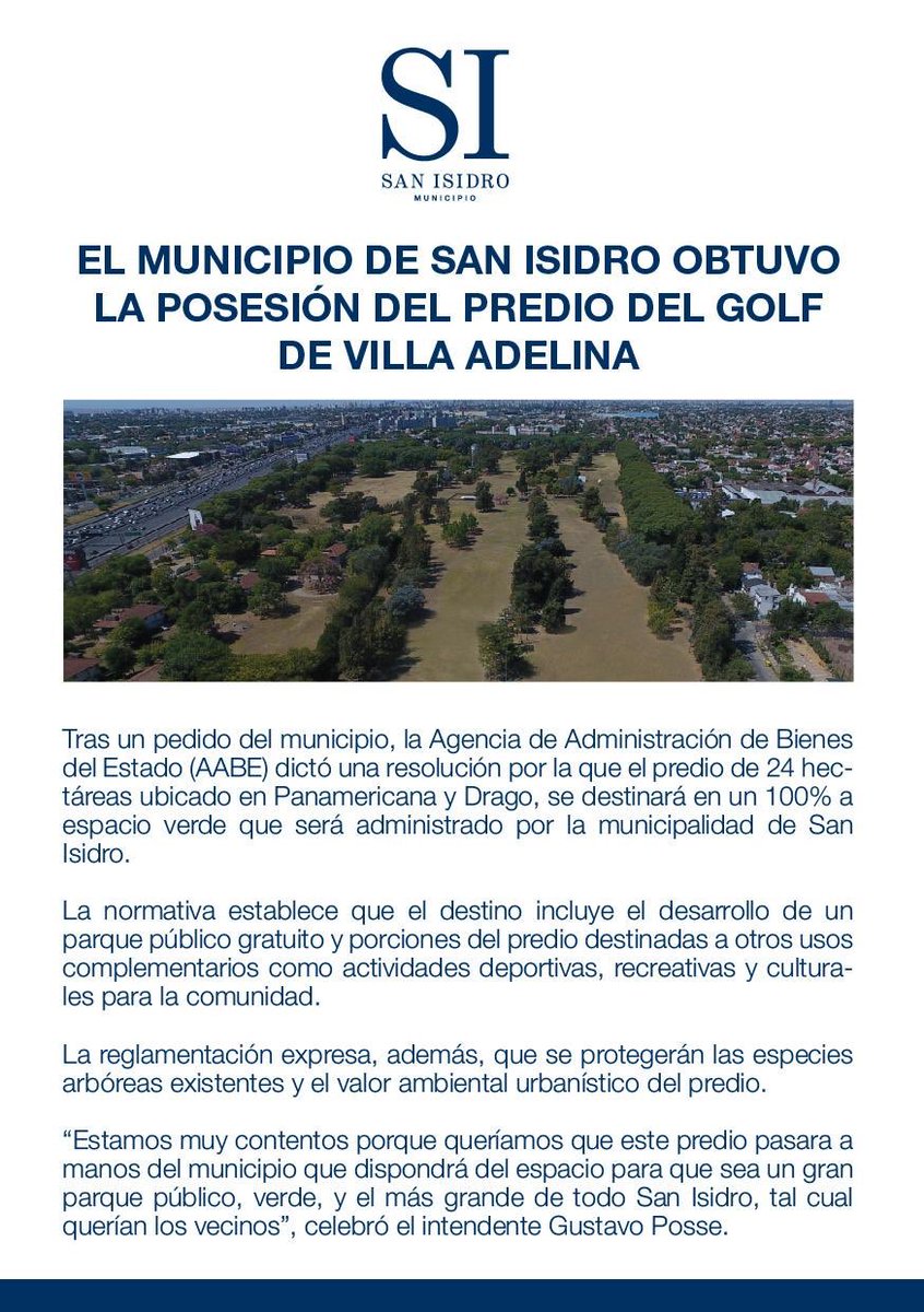 AngyMunozSI's tweet photo. #Posse2019 cc @SanIsidroGob @gustavoposse HAY Intendente. HAY Gestión ! HAY Espacios verdes ! #PosseSI https://t.co/ANzURjlxiM