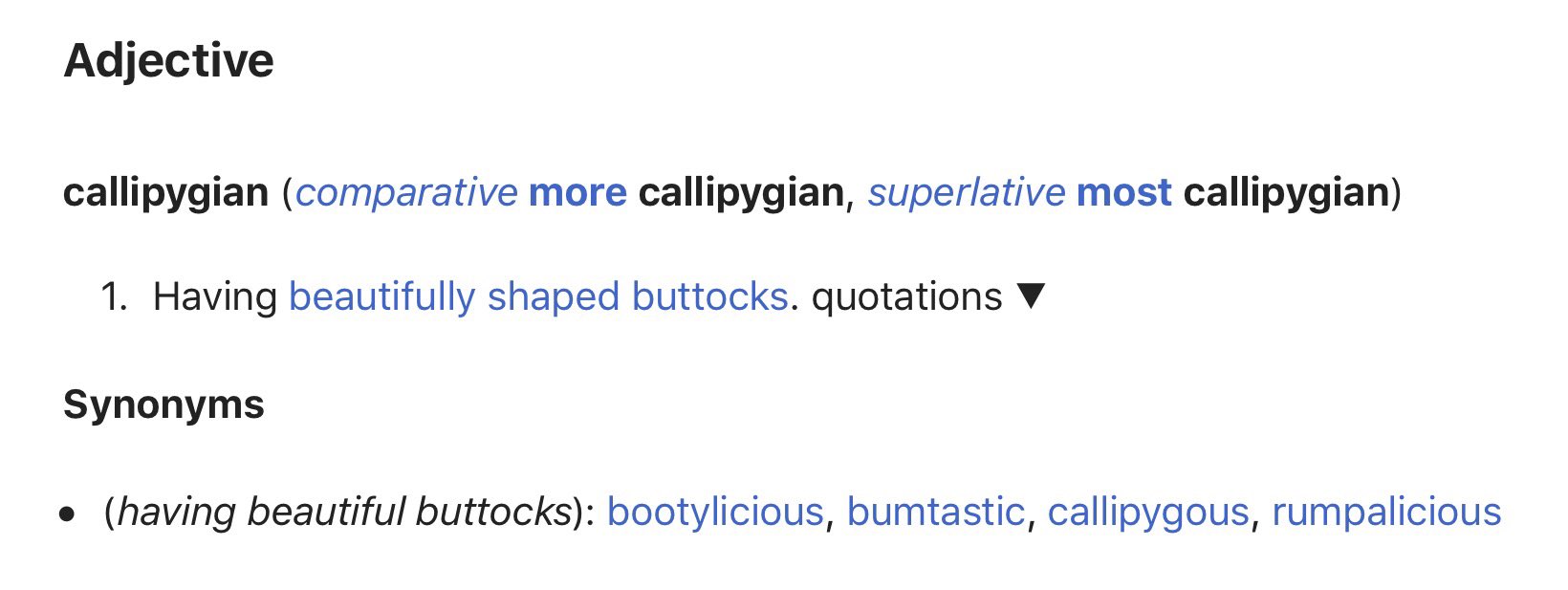 Callipygous synonyms - 39 Words and Phrases for Callipygous