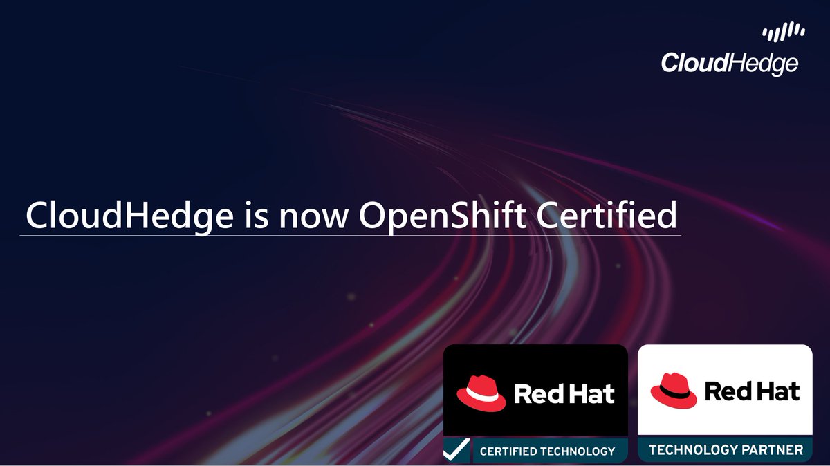cloudhedgeio's tweet image. Another feather in the cap! Thrilled to announce that our #AutomatedContainerization product line up - Discover, Transform and Cruize are now officially #RedHat #OpenShift certified. Kudos to the #CloudHedge Team for making this a grand success.
@RedHat @openshift @RedHatPartners