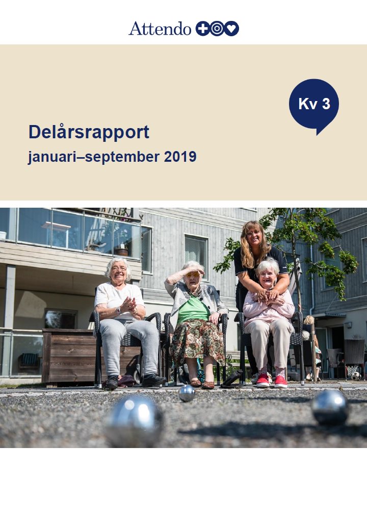 Attendos kvartalsrapport för det tredje kvartalet 2019: Stabil utveckling trots utmaningar. Rapporten finns tillgänglig på attendo.com #attendo #vigörskillnad