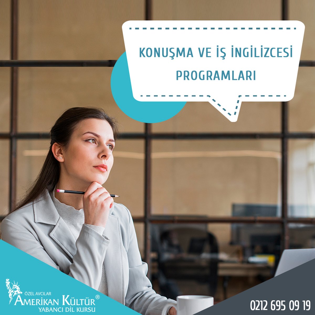 Siz de konuşma ve iş İngilizcesi programına katılarak, konuşma yetilerinizi üst seviyelere taşıyabilir ve pratik İş İngilizcesi eğitimi alabilirsiniz.

Detaylı Bilgi İçin: 0 212 695 09 19
amerikankulturavcilar.com/konusma-ve-is-…

#konuşmaingilizcesi #işingilizcesi #ingilizcekonuş #teknikingilizce