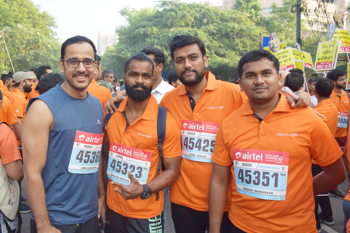 GlobalLogic_IN's tweet photo. Team GlobalLogic participated in the Airtel Delhi Half Marathon 2019 with a strong presence of 130+ employees & ran for an educational cause - #GrowToGive. Big thanks to all the participants for their support and enthusiasm. View album >> https://t.co/BeSKIv5NBl #GLatADHM https://t.co/bkvdnlSnUZ