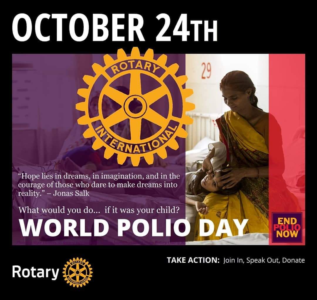 Rotaract Club of Ongata Rongai (@rotaract_rongai) on Twitter photo Did you know? Rotary International is one of the core partners of the Global Polio Eradication Initiative. In 2019, Rotary’s overall contribution to the eradication effort neared $ 800 million.
#PolioEndGame #worldpolioday <a href="/RotaryD9212/">Rotary District 9212</a> Did you know? Rotary International is one of the core partners of the Global Polio Eradication Initiative. In 2019, Rotary’s overall contribution to the eradication effort neared $ 800 million.
#PolioEndGame #worldpolioday <a href="/RotaryD9212/">Rotary District 9212</a>