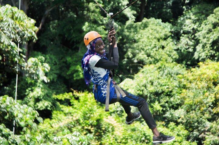 NodeGroupOnline's tweet photo. Experiencing the Mabira Forest canopy just makes you fly. The super skyway Canopy zipline system sends you soaring between the tallest trees in the rain forest this December
 #EasternTravelogue https://t.co/dRo72pq9wm