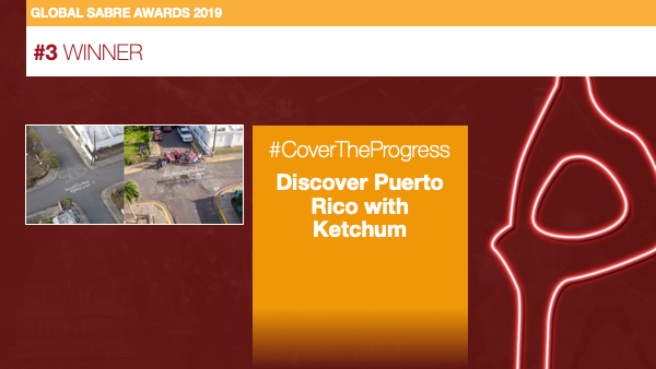 Provoke_News's tweet photo. #GlobalSABRE19 Winner #3 #CoverTheProgress—@discover_PR with @KetchumPR https://t.co/MN5jPrhlhn